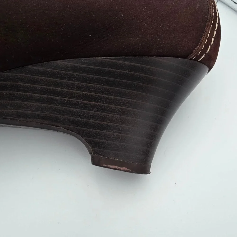Whats What by Aerosoles‎ Women's Brown Suede Wedge Loafer Shoes Size 8
